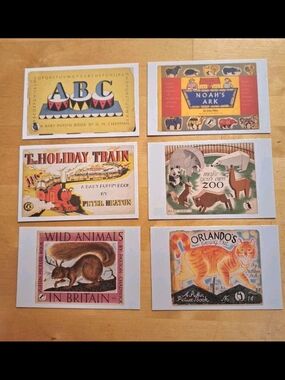Puffin Vintage Children’s Book Cover Postcards/Wall Art Set - Multicolor